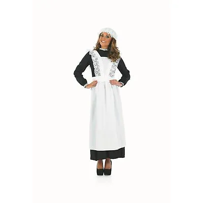 Womens Historical Maid Costume S - XXL Ladies Florence Nightingale Nurse Dress • $46.95