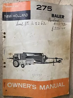 New Holland 275 Baler Manual • $25