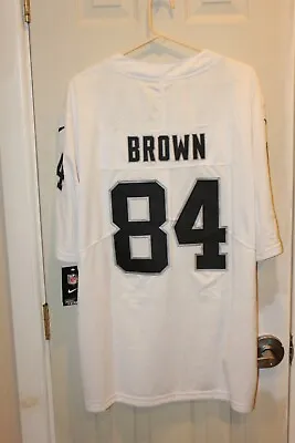 White Oakland Raiders Antonio Brown (84) Stitched Nike Jersey (NWT) - Adult XL • $59.99