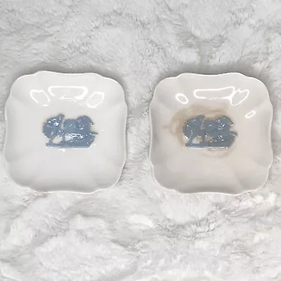 £7.87 • Buy Wedgwood Of Etruria & Barlaston Embossed Queens Ware Plate 4.5  Square Lot Of 2