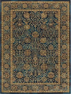 $169 • Buy William Morris Style Arts & Crafts Traditional Blue Area Rug **FREE SHIPPING**