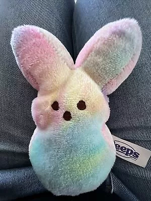 Marshmallow Peeps Easter Bunny Rainbow Multicolor” Plush Just Born • $3.50