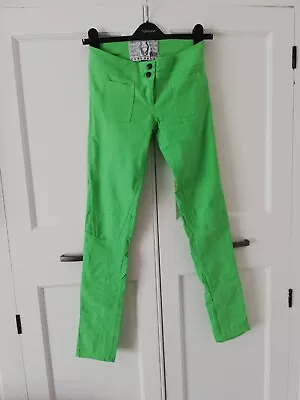 Cyberdog Green Slim Trousers UV Rave Cyber 90's 00's • £10