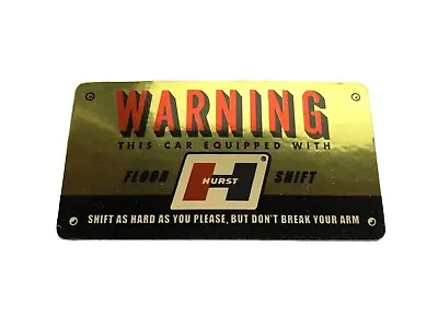 Hurst Shifter Warning Sticker Decal NHRA SCCA Rat Hot Rod Gasser Vtg Olds Mopar • $6