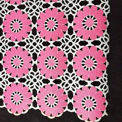 Table Runner Doily Scarf 1970s Vintage Flower Power Hippy Groovy 13' Vinyl Roll • $79.50