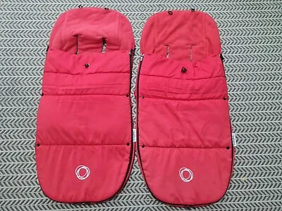 £69.99 • Buy Bugaboo Duo / Twin Footmuff Cosy Toes Fit Donkey Buffalo Bee Cameleon 2 X Red