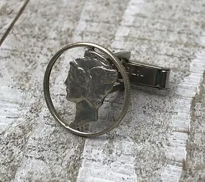 $10.95 • Buy Mercury Dime Silver Coin Cufflink Replacement Single Vintage Dress Suit