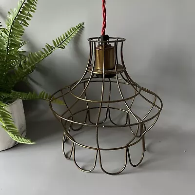 Unusual Metal Copper-Brass Coloured Ceiling Light  • $25.27