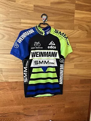 Vintage 90s Pro Team Weinmann Eddy Merckx Retro Cycling Jersey Blacky Size M • $65