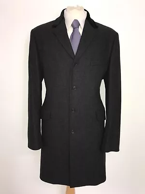 £179.99 • Buy PAUL SMITH -Mens Long CHARCOAL TWEED WOOL Covert COAT - 42-44 Reg - XL -GORGEOUS
