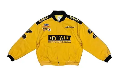 Rough Racing Men’s XL Nascar Matt KENSETH Dewalt Twill Yellow Jacket Full Zip • $59.99