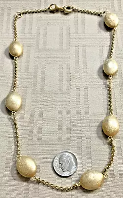 16  CHARLES GARNIER STERLING SILVER VERMEIL BEADED NECKLACE SGND C&G 19.1 G • $40