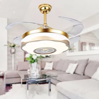 42'' Invisible LED Ceiling Fan Light Chandelier W/ Remote Fan Light Lamp 70W  • $73.15