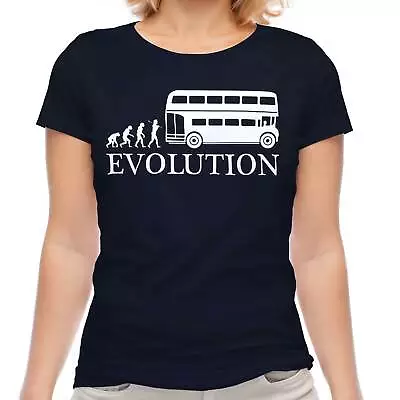 Old London Bus Driver Evolution Ladies T-shirt Tee Top Gift Gift S Hat • $21.19