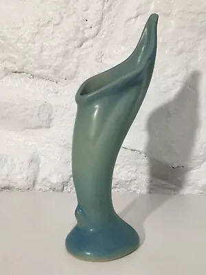 Vintage Van Briggle Signed Blue/ Purple Calla Lily Vase 8 1/2  • $55