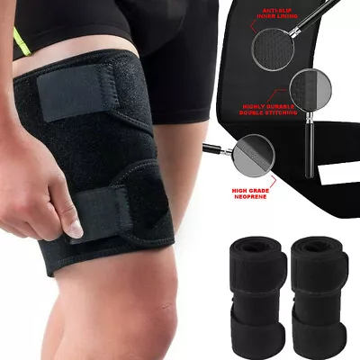 Thigh Sleeve Support Compression Brace Wrap Hamstring Groin Quad (2 Sleeves) • $16.97