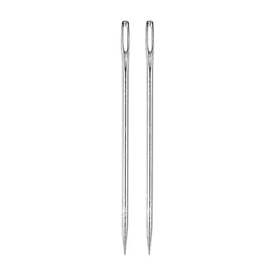 2pcs 4 Inch Upholstery Needles Stainless Steel Large Eye Stitching Needles • $6.96
