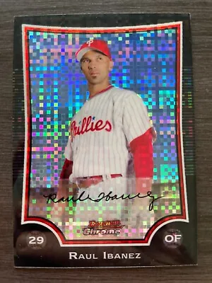 2009 Bowman Chrome Raul Ibanez Xfractor Refractor #63 Serial /250 • $2.99