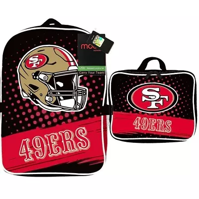 San Francisco 49ers Mojo NFL Licensed Laptop Backpack W Insulated Lunch Box Set • $41.95