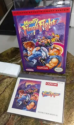 Mighty Final Fight Nintendo NES Complete Box Authentic Near Mint Condition CIB • $1250