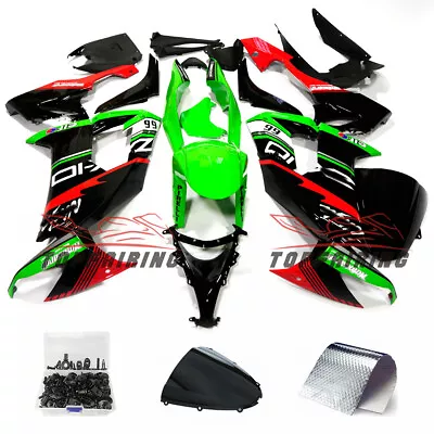 Green Black ABS Injection Fairing Fit For Kawasaki 2008-2010 Ninja ZX10R 09 Kit • $389.40