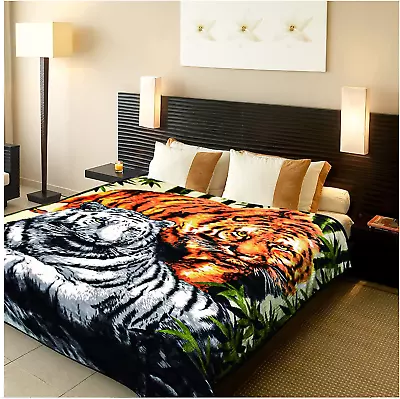 Tiger Blanket Mink Blanket Korean Blanket Heavy Blankets Queen Size Tiger Throw • $80.03