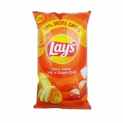 Lays Potato Chips - Hot 'n' Sweet Chilli 52g (Pack Of 5) • £12.21