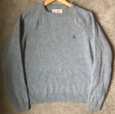 Men's Penguin Wool M/L Sky Blue Jumper RRP £45 • £15.50