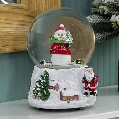 Christmas Workshop 15 Cm Musical Snow Globe - Snowman - 84410 • £12.99