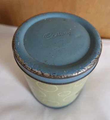 Vintage Cadbury's Biscuit/Drinking Chocolate Tin Barrel Circles Design 1960s • £2.50