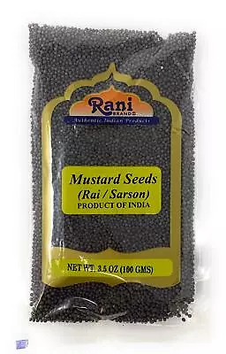 Rani Black Mustard Seeds Whole Spice (Kali Rai) 3.5oz (100g) • $5.49