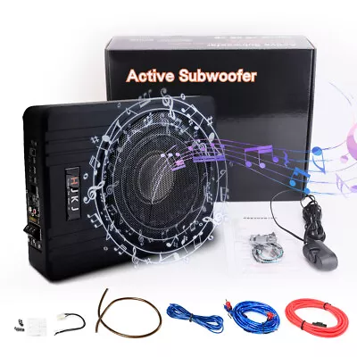 AU 8'' Car Subwoofer Under-Seat 600W Amplifier Speaker Audio Sub Woofer Slim Box • $98.95