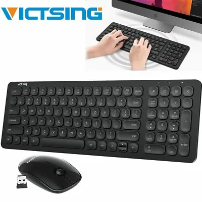 £14.95 • Buy Wireless Keyboard And Cordless Mouse Set 2.4G For Desktop Apple Mac PC Laptop 