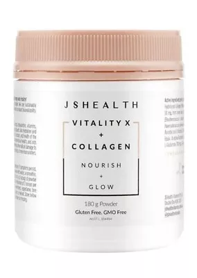 JS Health VITALITY X + COLAGEN Nourish + Glow 180g Powder; 30 Serves • $88.30