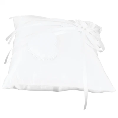 Wedding Ring Pillow Ring Bearer Pillow White Ring Pillow Camellia Heart • £8.96