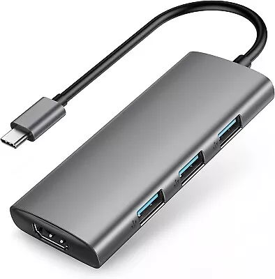 USB C Hub 7-in-1 USB C Adapter With 3 USB 3.0 Ports 4K HDMI Port SD/TF Cards • $17.99