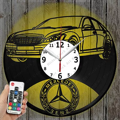 LED Clock Mercedes-Benz S-Class Record Clock Art Decor Original Gift 7161 • $39.48