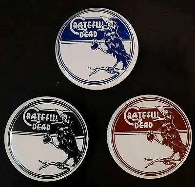 Grateful Dead Vintage 1980 Lot Of 3 Wake Of The Flood Crow Pinback Button Pins • $33