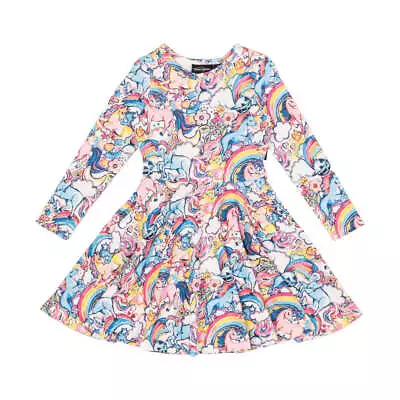 $56 • Buy Rock Your Baby Unicorn Spectrum LS Waisted Dress In Multicolour
