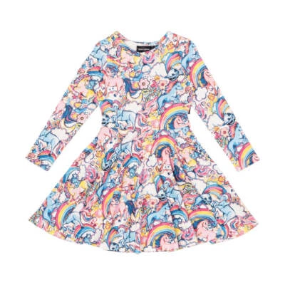 $56 • Buy Rock Your Baby Unicorn Spectrum LS Waisted Dress In Multicolour