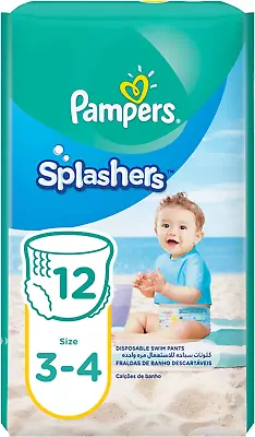 Pampers Splashers Swimming Pants Size 3-4 6-12 Kg Carry Pack 12 Count • £4.49