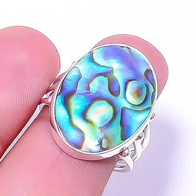 Mermaid Dream Abalone Shell - Australia 925 Sterling Silver Ring S.8 R10 • $19.31