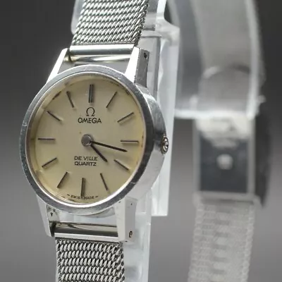 ◆Exc+5◆ Vintage Omega Deville 1353 Silver Women's QZ Watch 591.0017 From JAPAN • $144.99