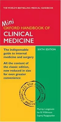 $9.76 • Buy Oxford Handbook Of Clinical Medicine Mini Edition... By Wilkinson, Ian Paperback
