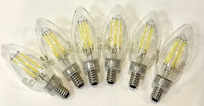 6 Pack GE Daylight LED B10C Candelabra Base Bulbs 60W  5W Decorative Candle • $9.50