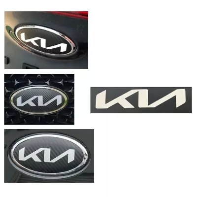 Emblem Sticker New Logo KIA Carbon Style 129mm X 65mm For Front Rear Emblem • $18.99