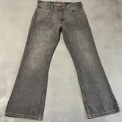 Levis Jeans Mens 34 X 30 Gray 527 Low Boot Cut Y2k Faded • $22.29