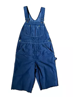 Sears Vintage Denim Cut Off Overalls 34W Unisex • £24.32