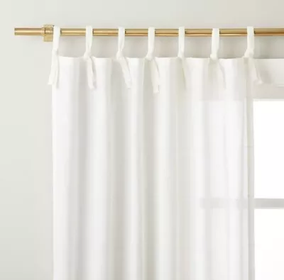 Hearth & Hand With Magnolia Subtle Grid Line 1 Curtain Panel Cream/Taupe 54inx84 • $34.95