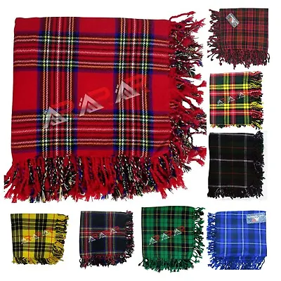 Men's Scottish Kilt Fly Plaid Tartan 48  X 48  Acrylic Wool Shawl Wear 29 Tartan • $19.99